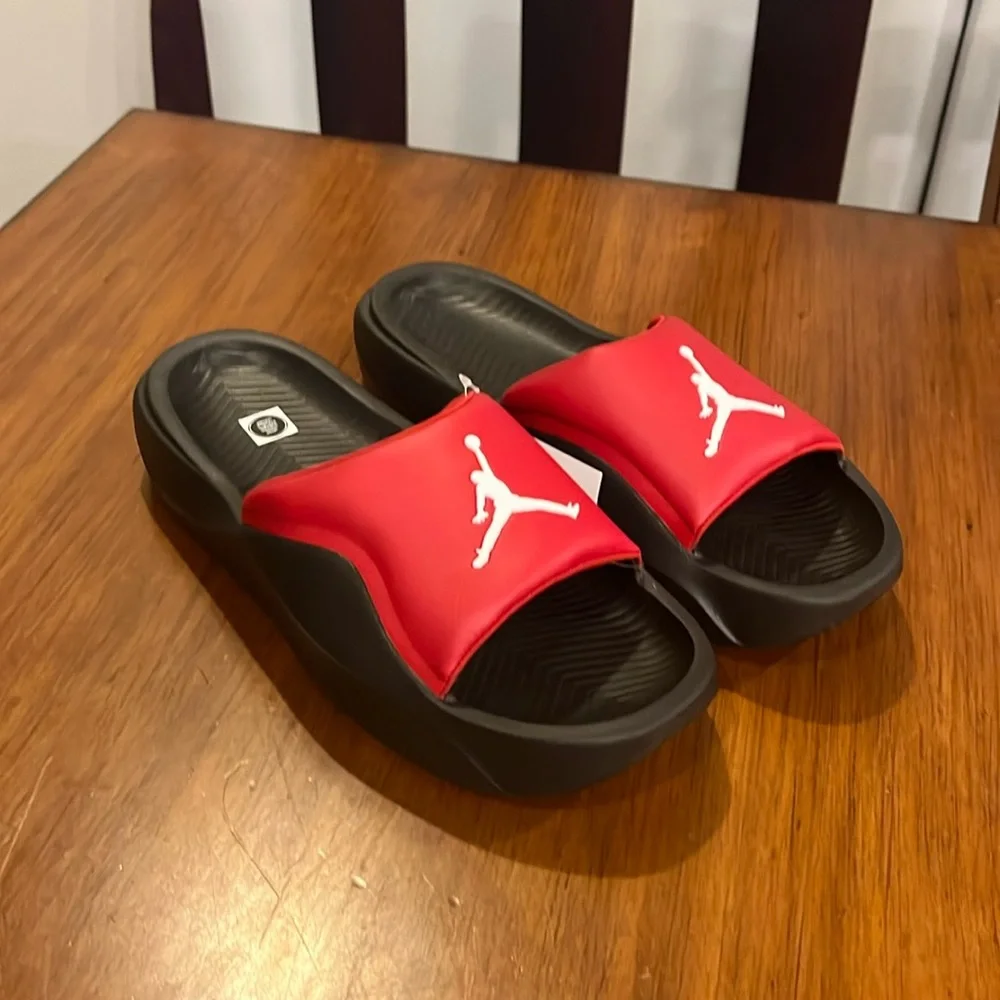 Nike Jordan Franchise Slides Sandals Shoes new HF3263 600 red black Men’s Size 8